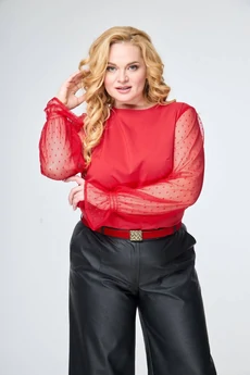 Блузка 1768 алая роза Anelli