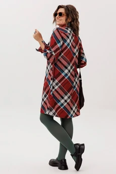 Платье 1769 бордовая шотландка Anelli