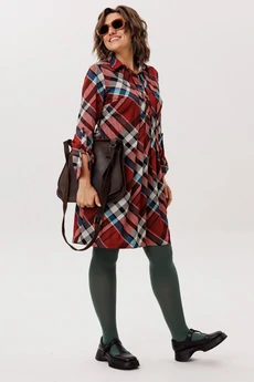 Платье 1769 бордовая шотландка Anelli