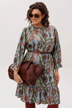 Платье 1775 экзотический серый Anelli