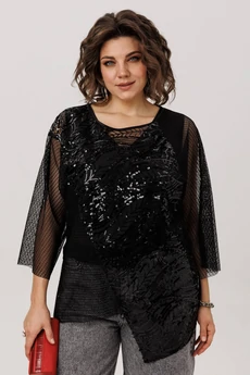 Блузка 1781 черный авантюрин Anelli
