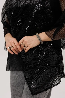 Блузка 1781 черный авантюрин Anelli