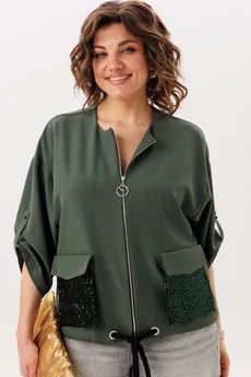 Жакет 1788 оливковое сияние Anelli