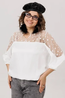 Блузка 1790 фарфоровое кружево Anelli