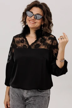 Блузка 1790 черный бриллиант Anelli