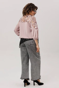 Блузка 1790 пудровая вуаль Anelli