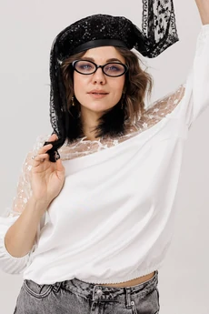 Блузка 1790 фарфоровое кружево Anelli