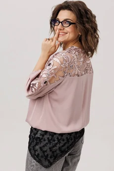 Блузка 1790 пудровая вуаль Anelli