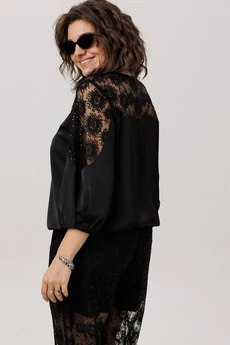 Блузка 1790 черный бриллиант Anelli