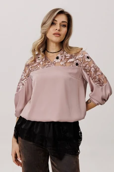 Блузка 1790-1 пудровый твист Anelli