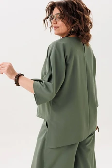 Костюм брючный 1793-2 зеленый холм Anelli