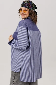 Рубашка 1800 предгрозовая синь  Anelli