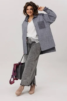 Рубашка 1800 пепельный туман Anelli