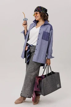 Рубашка 1800 предгрозовая синь  Anelli