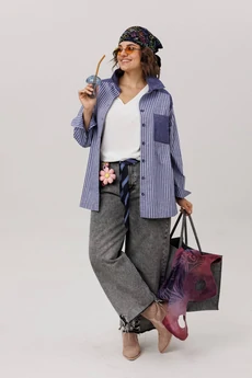 Рубашка 1800 предгрозовая синь  Anelli