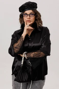 Рубашка 1801 черный Anelli