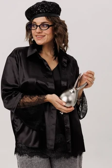 Рубашка 1801 черный Anelli