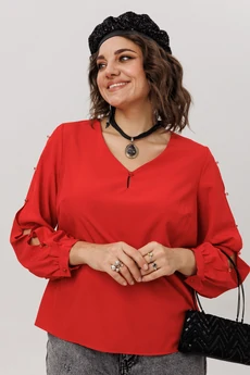 Блузка 1802 тот самый красный Anelli