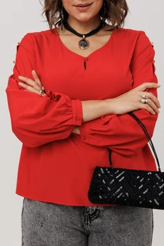Блузка 1802 тот самый красный Anelli
