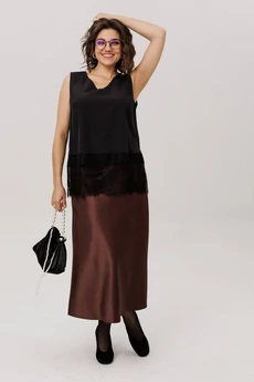 Юбка 1808 горький шоколад Anelli