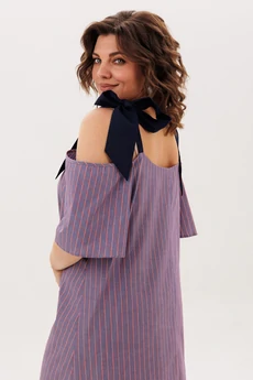 Платье 1820 синий бант Anelli