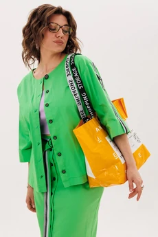 Костюм с юбкой 1831 летний зеленый Anelli