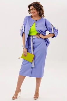 Костюм с юбкой 1831 джасаранский фиолетовый Anelli