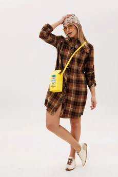 Платье 1835 карамельная клетка Anelli