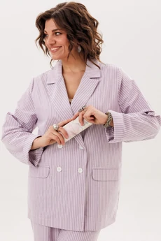 Костюм брючный 1838 лавандовый ритм Anelli