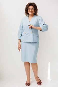Костюм с юбкой 1844 голубка Anelli