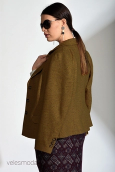 Костюм с юбкой 571 темная горчица Anelli