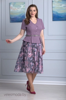 Костюм с юбкой 690 фиолетовый Anelli