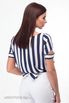 Блузка 711 сине-белая полоска Anelli