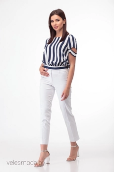 Блузка 711 сине-белая полоска Anelli