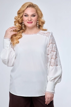 Блузка 845 белый-1 Anelli