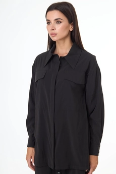 Костюм с юбкой 874 черный Anelli