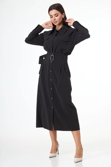 Костюм с юбкой 874 черный Anelli