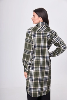 Пальто 935 зеленая клетка Anelli