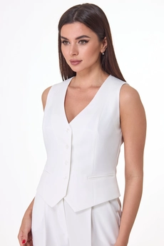 Костюм брючный 1298 белый Anelli