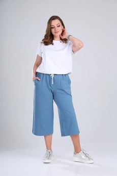 Костюм с шортами 2165 белый + синий BLISS