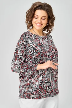 Джемпер 9402 белый + красный BLISS