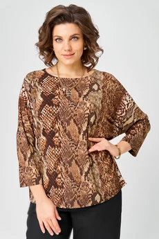 Джемпер 9402 коричневый змеиный BLISS