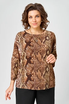 Джемпер 9402 коричневый змеиный BLISS