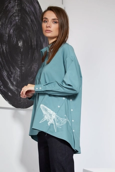 Рубашка 2219 aqua BUTER