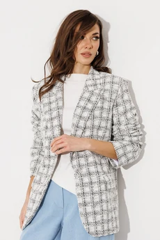 Жакет 3210 бело-серая клетка BUTER