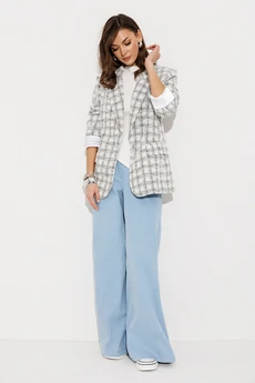 Жакет 3210 бело-серая клетка BUTER