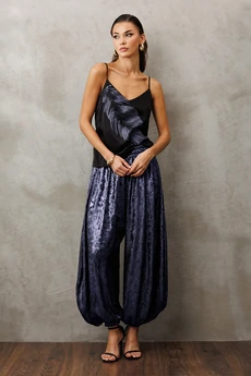 Топ 3224 черный + синий BUTER