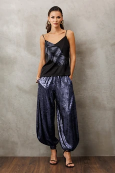 Топ 3224 черный + синий BUTER