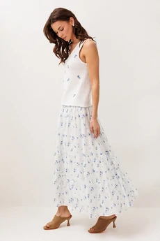 Юбка 3299 голубые цеты BUTER