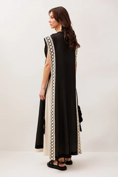 Платье 3303 черный + натуральный BUTER